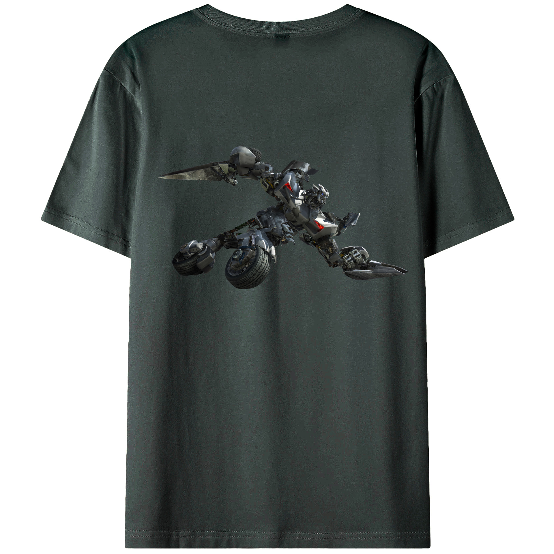 （画像用） Transformers トランスフォーマー 綿100％ メンズ半袖Tシャツ（バックプリント） 通気性
